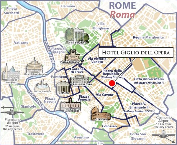 Location - Giglio dell'Opera Hotel, Rome